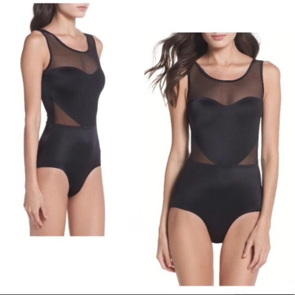 Sam Edelman Black Mesh Bodysuit